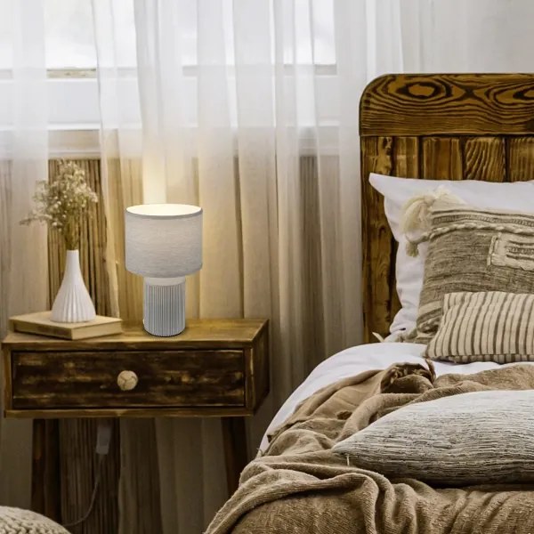 Brilo - Lampada da tavolo INO 1xE14/10W/230V grigia