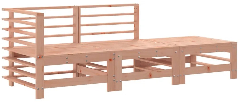 Set divani giardino 3pz con cuscini legno massello di douglas