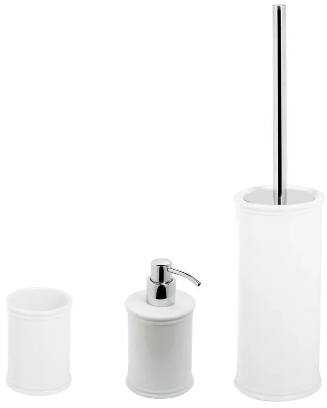 Set di accessori da bagno IMPERO bianco