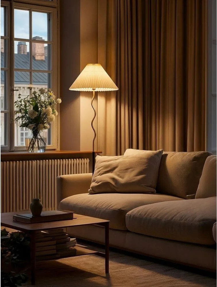 Lampada da terra nera/dorata (altezza totale 172 cm) Closy – Mauro Ferretti