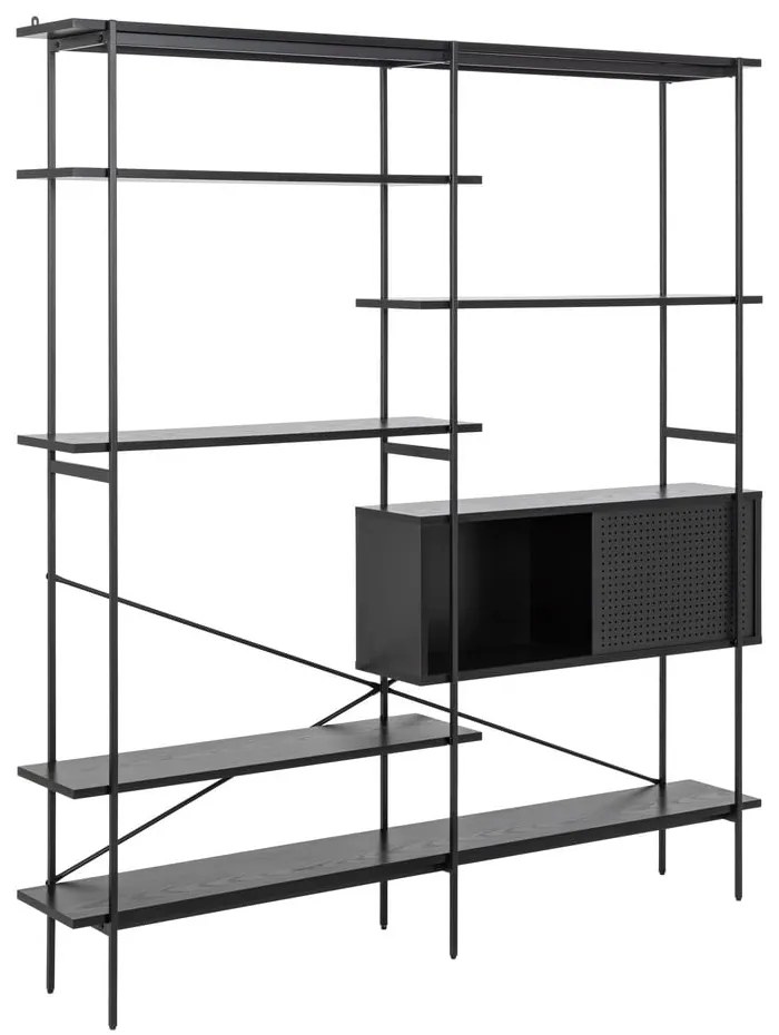 Libreria nera 172x188x27 cm Angus – Actona