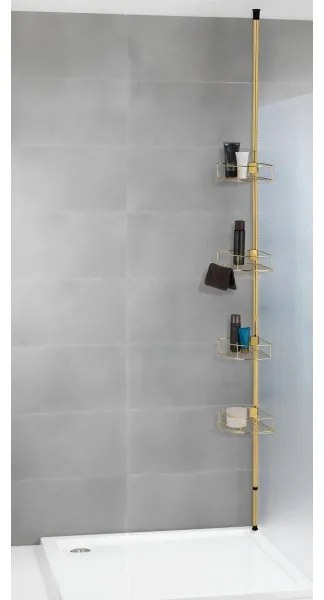 WENKO 24569100-Mensola angolare DOLCEDO 31x275 cm dorata