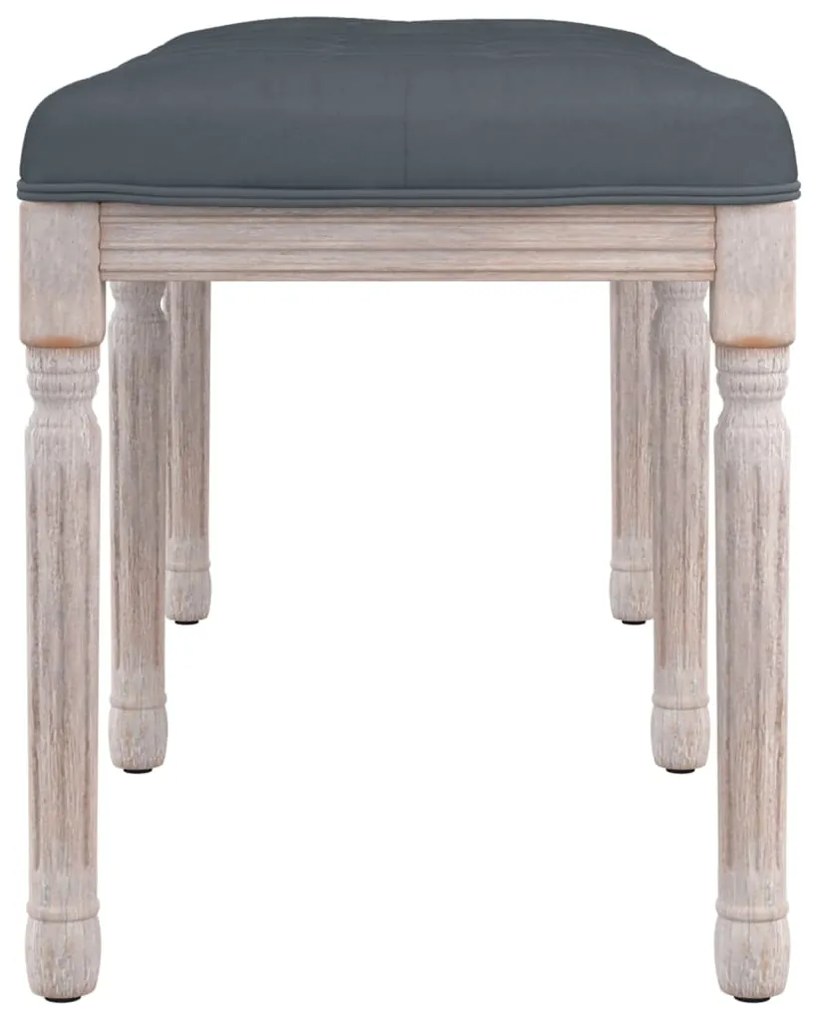 Panca grigio scuro 110x40x49 cm in velluto