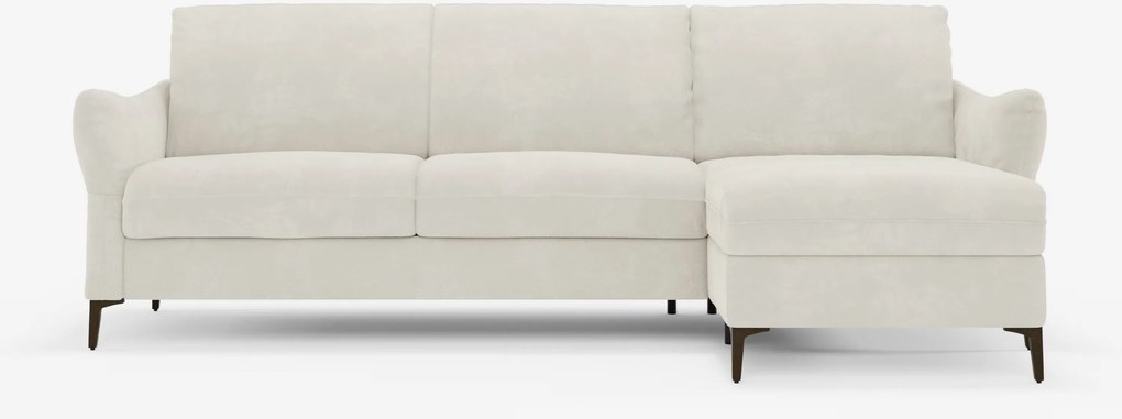 Dalia divano letto angolare con vano contenitore - materasso alto 18 cm in raffinato tessuto smacchiabile T30