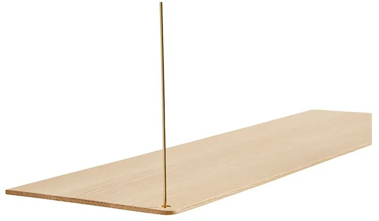 Woud - Stedge Add-on Scaffale L80 White Oak/Brass Woud