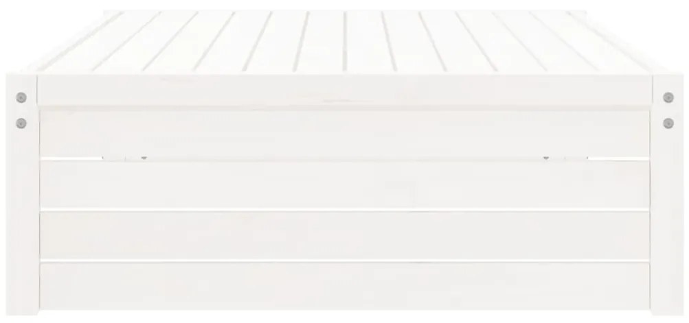 Poggiapiedi da giardino 120x80 cm legno massello di pino bianco