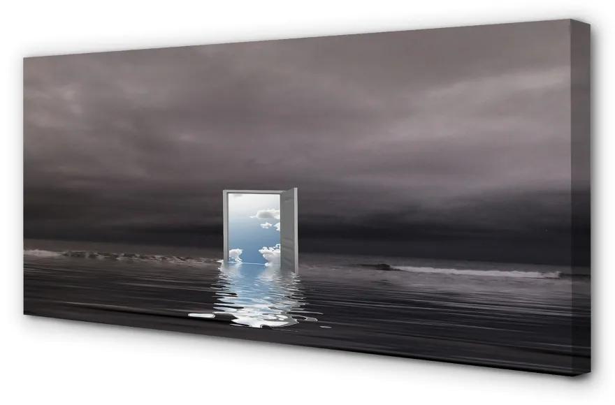 Quadro su tela Cielo della porta del mare 100x50 cm