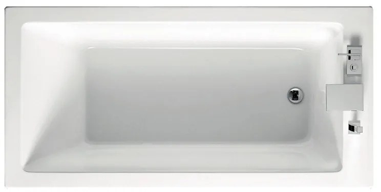Kamalu - Vasca da bagno rettangolare 170x75cm in acrilico bianco lucido | KM200