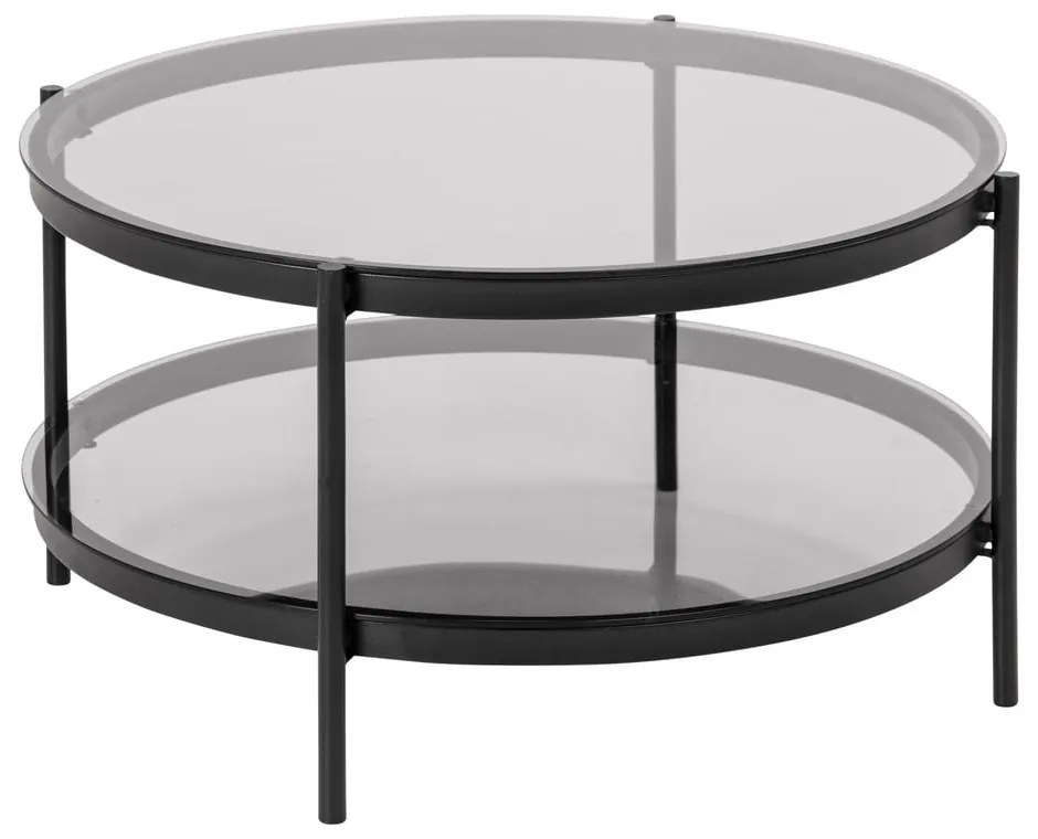 Tavolino rotondo con piano in vetro ø 79 cm Bayonne - Actona