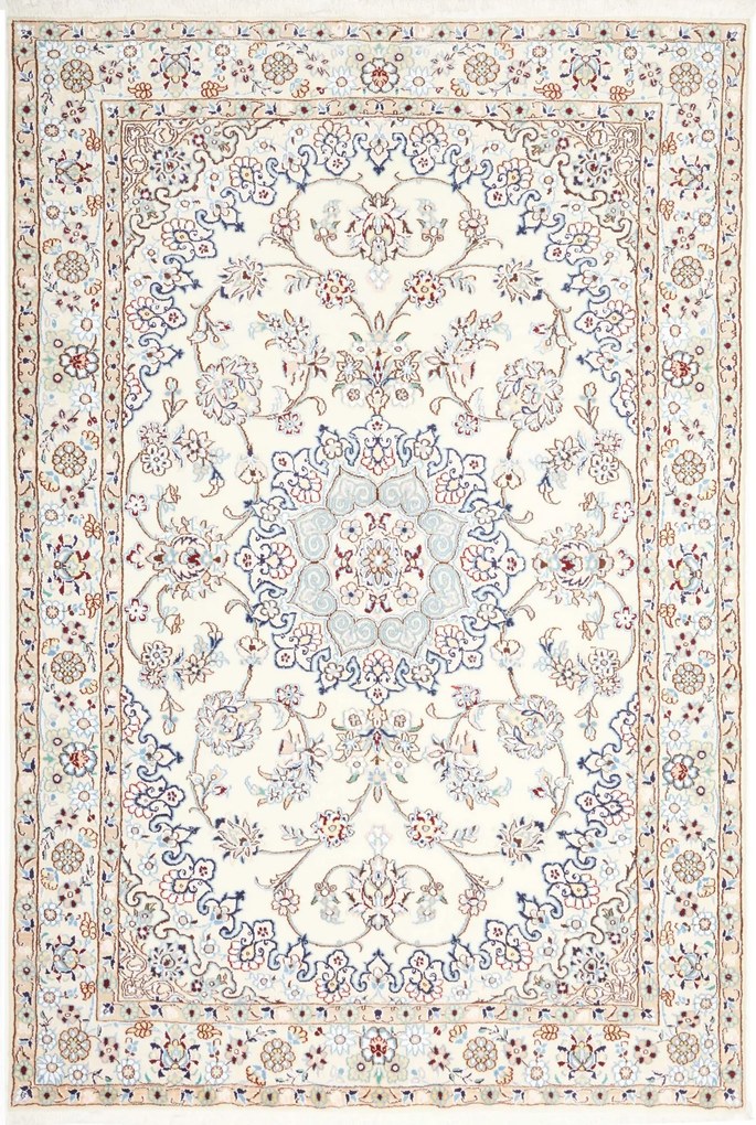 Nain Tappeto 200 x 140 Beige (Iran) Annodato A Mano