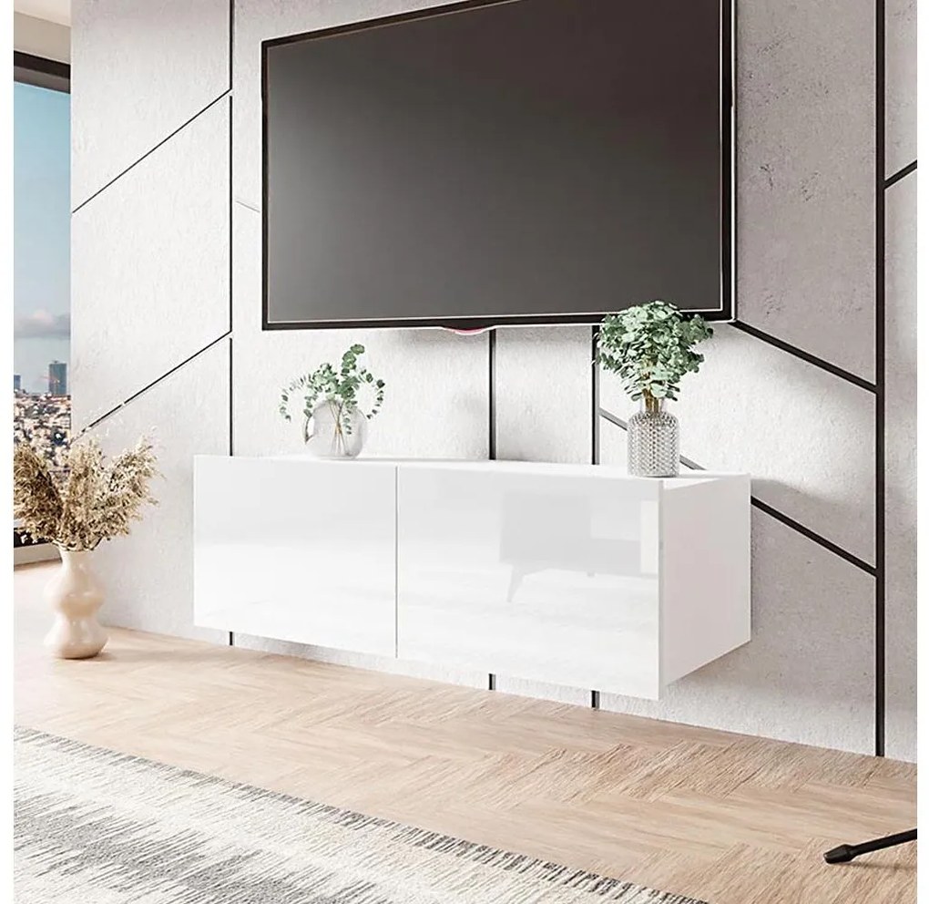 Armadio a muro CALABRINI 34x105 cm bianco