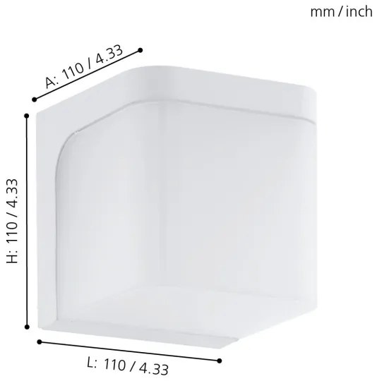 Eglo 96255 - Applique a LED da esterno JORBA LED/4,9W/230V IP44
