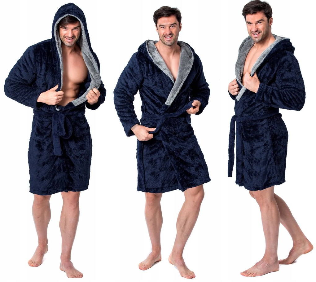 Accappatoio Jordan Navy-Grey M