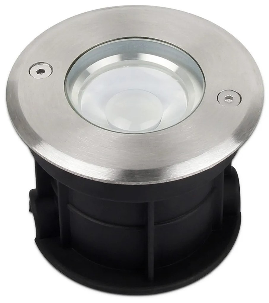 Faretto Segnapasso Interrato 5W RGB+CCT IP68 Acciaio INOX - Serie SYS Colore RGB+CCT