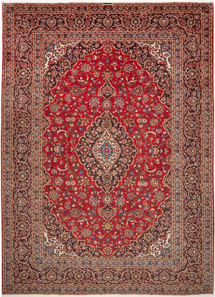 Kashan Tappeto persiano 270 x 370 Rosso (Iran) Annodato A Mano