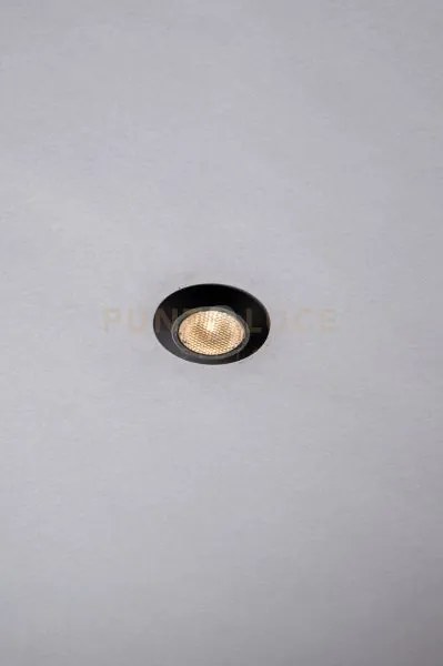 Incasso led asso nero tondo 1,2w 100lm 4000k 3,2x2,2cm