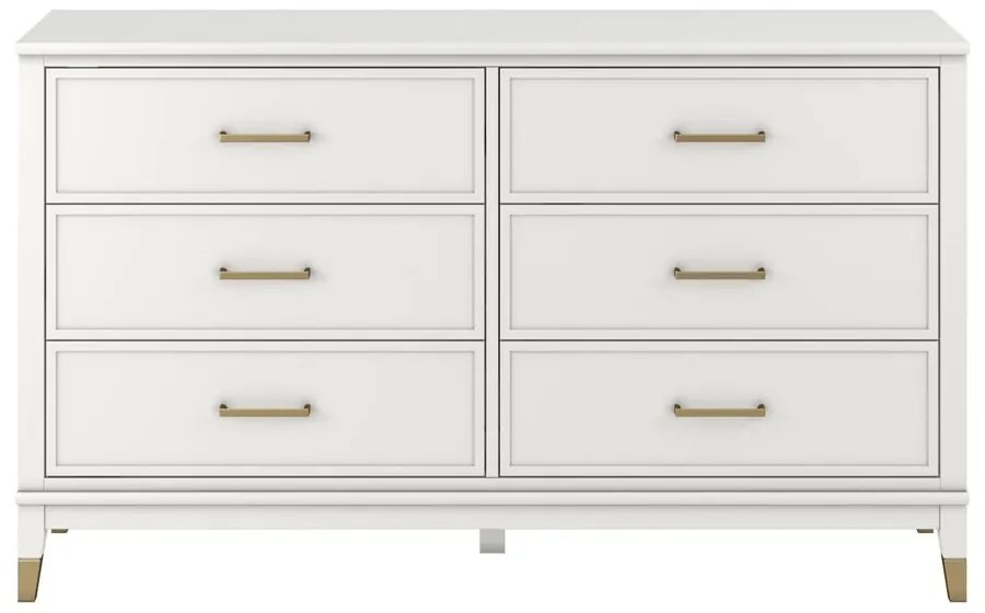 Cassettiera bianca , 144 x 85 cm Westerleigh - CosmoLiving by Cosmopolitan