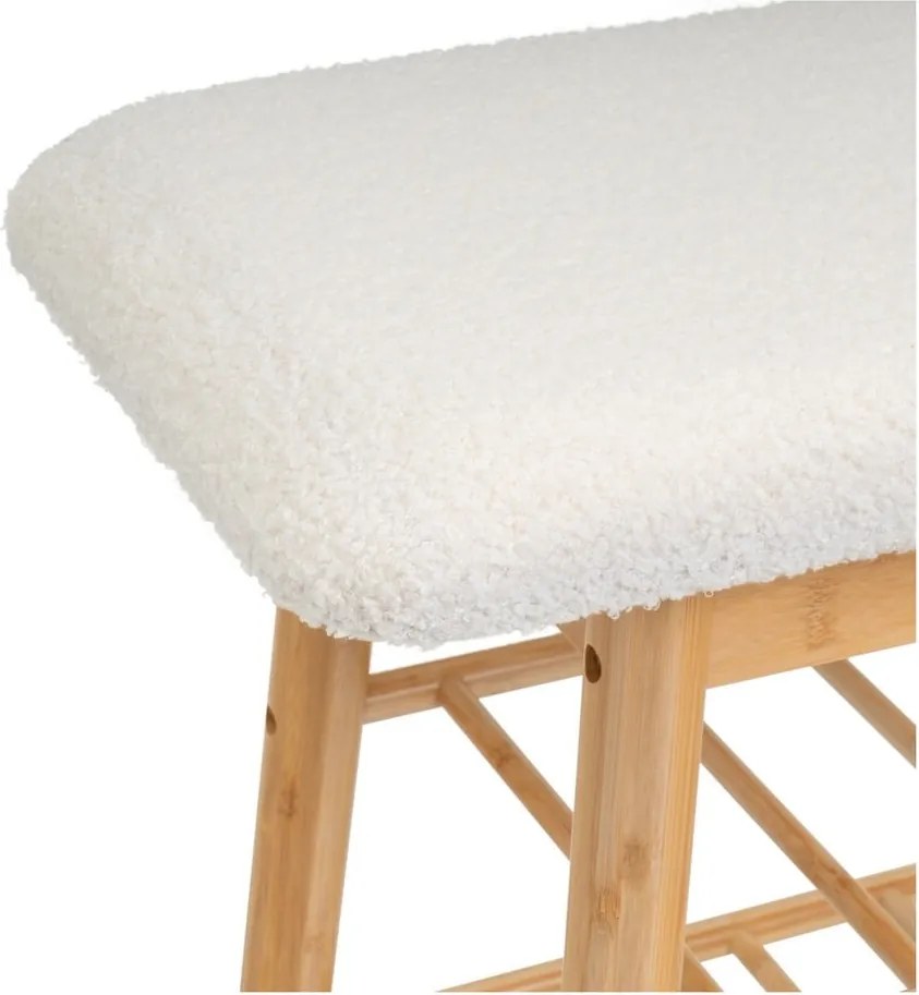 Panca in colore bianco e naturale - Casa Selección