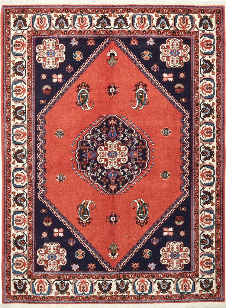 Rizbaft Tappeto persiano 200x150 Rosso (Iran) Annodato A Mano