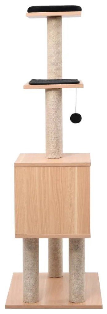 Albero per gatti con tappeto tiragraffi in sisal 123 cm