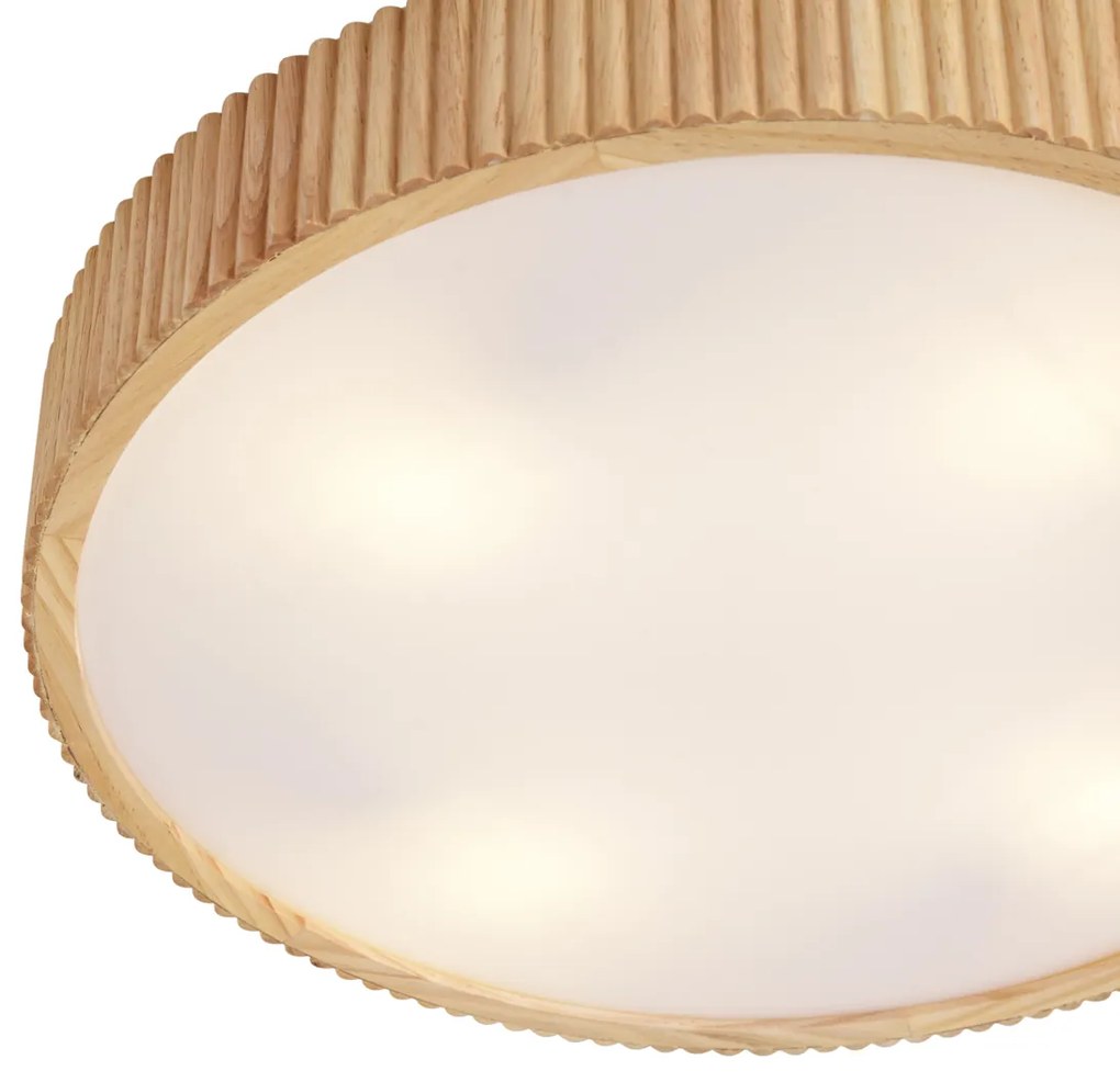 Plafoniera Japandi in legno 50cm 4 luci - Lyra