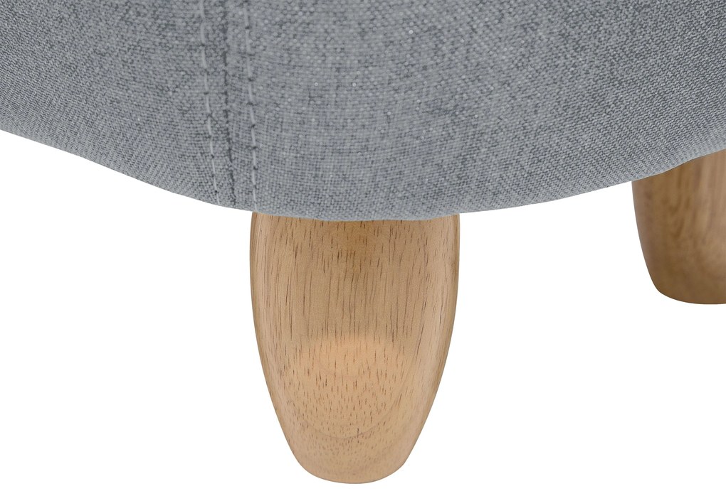 Pouf in tessuto grigio chiaro PIGGY Beliani