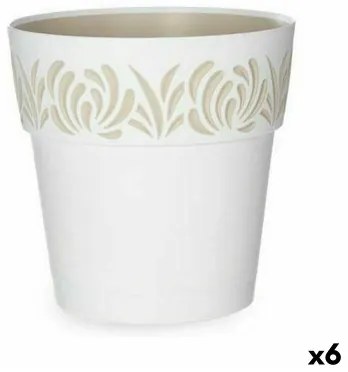 Vaso Autoirrigante Stefanplast Gaia Bianco Plastica 25 x 25 x 25 cm (6 Unità)