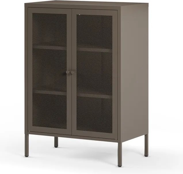 Armadietto grigio in metallo 70x100x40 cm Fayna – Marckeric