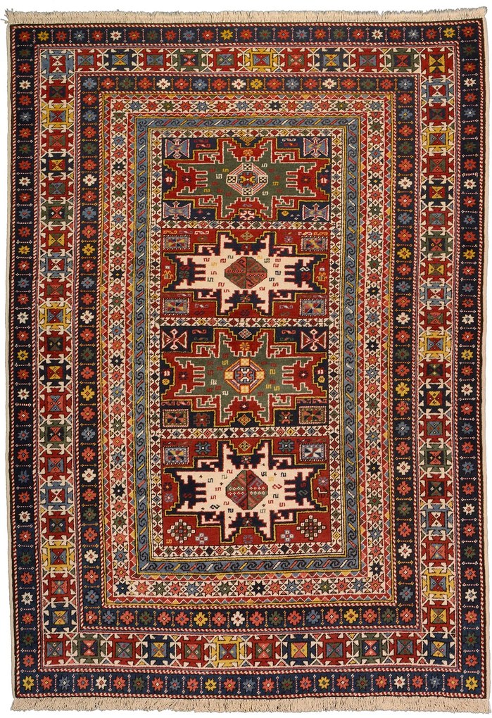 Shiraz Tappeto 140x200 Rosa (Uzbekistan) Annodato A Mano