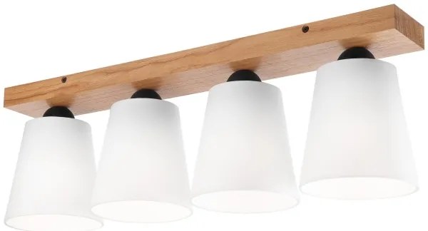 Lampadario a plafone LULA 4xE27/60W/230V quercia