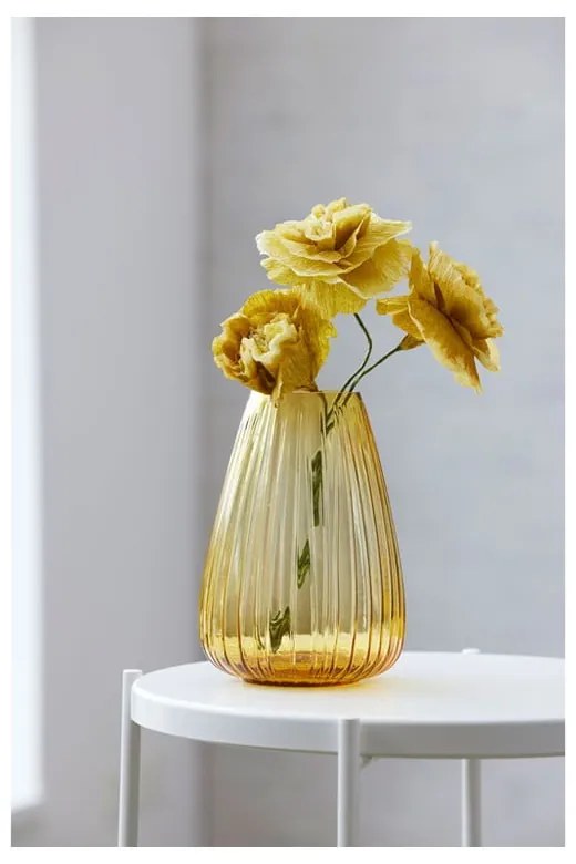 Vaso in vetro giallo Kusintha - Bitz