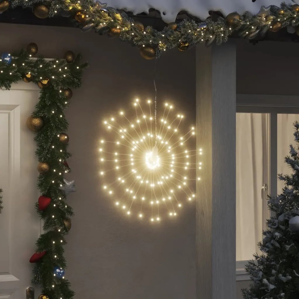 Illuminazioni di Natale Galassia 140 LED 2pz, 4pz, 8pz - Multicolore e Bianco 17 cm, Bianco Caldo / 8pz