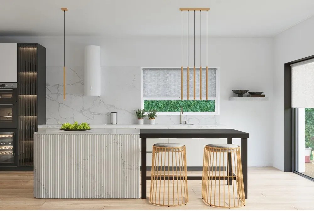 Lampadario dorato in metallo Fideus – Sollux