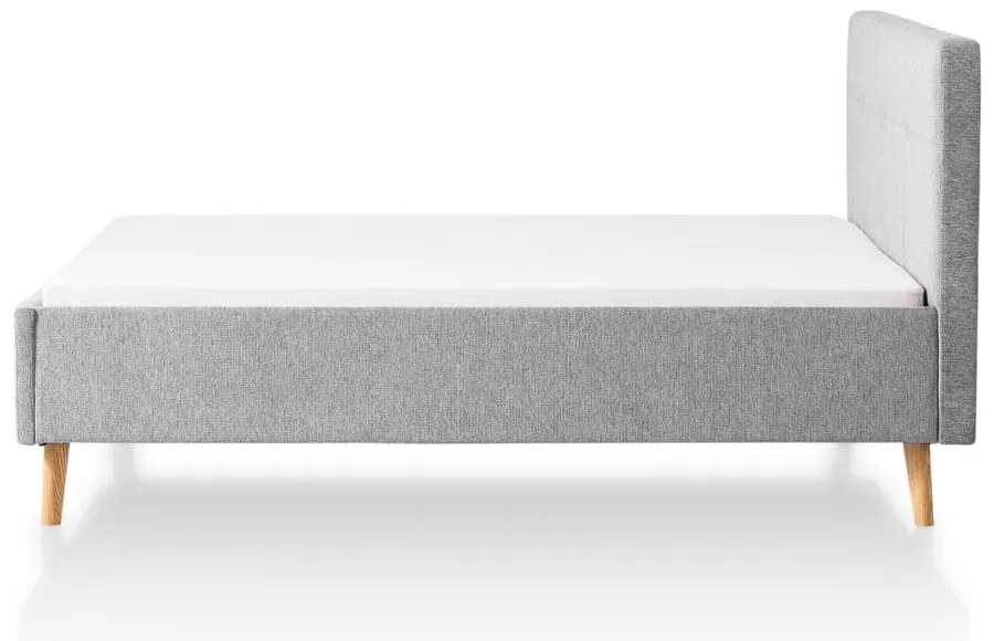 Letto matrimoniale imbottito grigio chiaro rete non inclusa 180x200 cm Smart – Meise Möbel