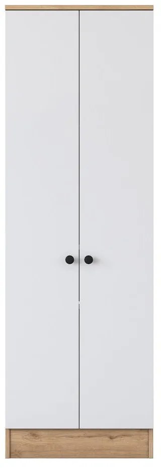 Armadio bianco/naturale in noce 60x183 cm Theresa - Kalune Design