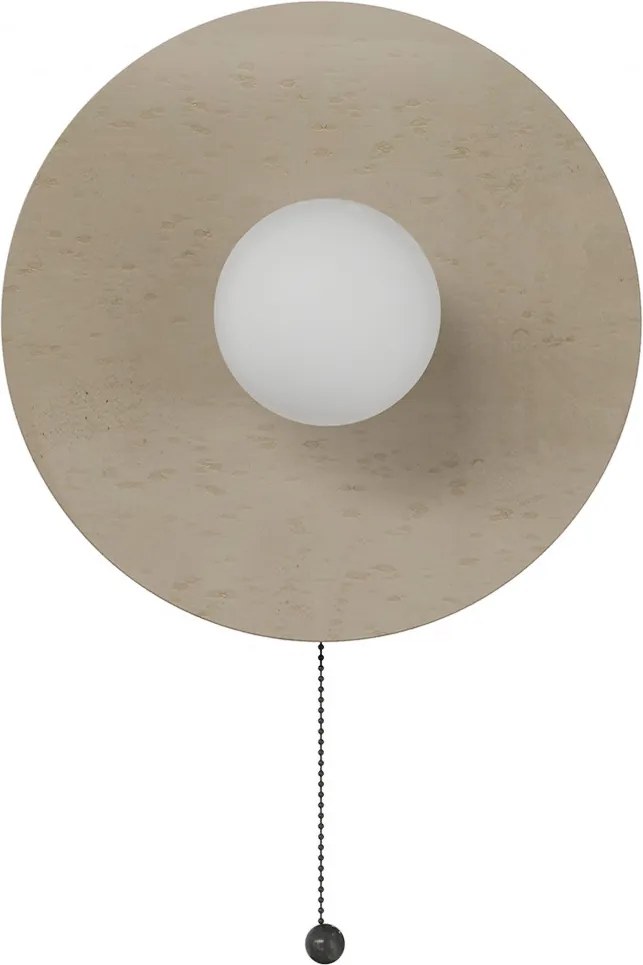 Applique da Parete G9 Ø300mm in Pietra con Interruttore a Catena