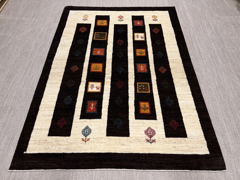 Gashguli Tappeto 180x240 Beige (Iran) Annodato A Mano