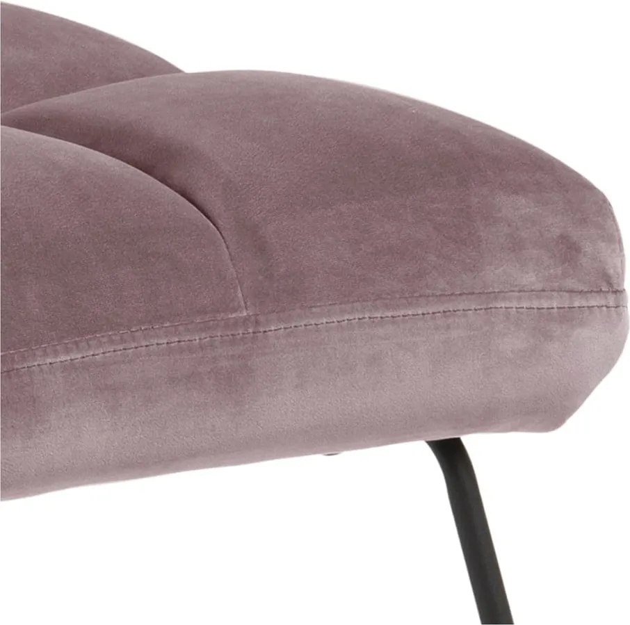 Poltrona rosa con rivestimento in velluto Alba – Actona