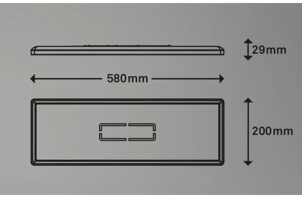 Briloner 3394-014 - Plafoniera LED FREE LED/22W/230V 58x20 cm