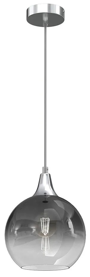 Lampadario a sospensione con filo MONTE 1xE27/60W/230V diametro 20 cm cromo opaco