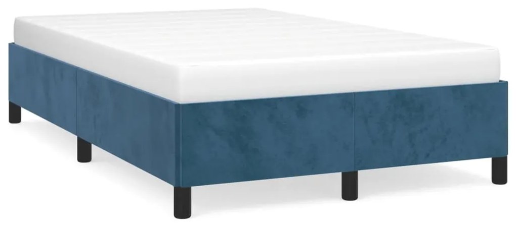 Giroletto Senza Materasso Blu Scuro 120x190 Cm Velluto /