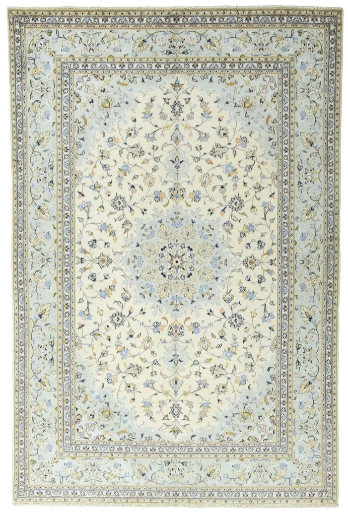 Kashan Tappeto 300 x 200 Beige (Iran) Annodato A Mano