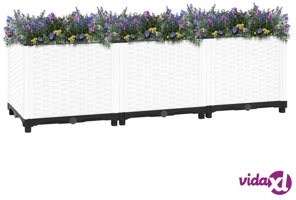 vidaXL Fioriera Rialzata 120x40x38 cm in Polipropilene