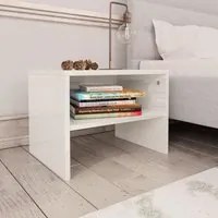 Comodino Bianco Lucido 40x30x40 cm in Truciolato cod mxl 57981