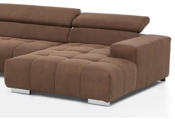 Divano angolare a U TROPEA sinistro marrone