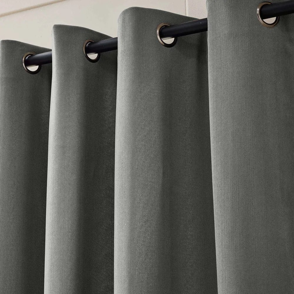 Tenda termoisolante color antracite in velluto a coste 140x260 cm Madison – douceur d'intérieur