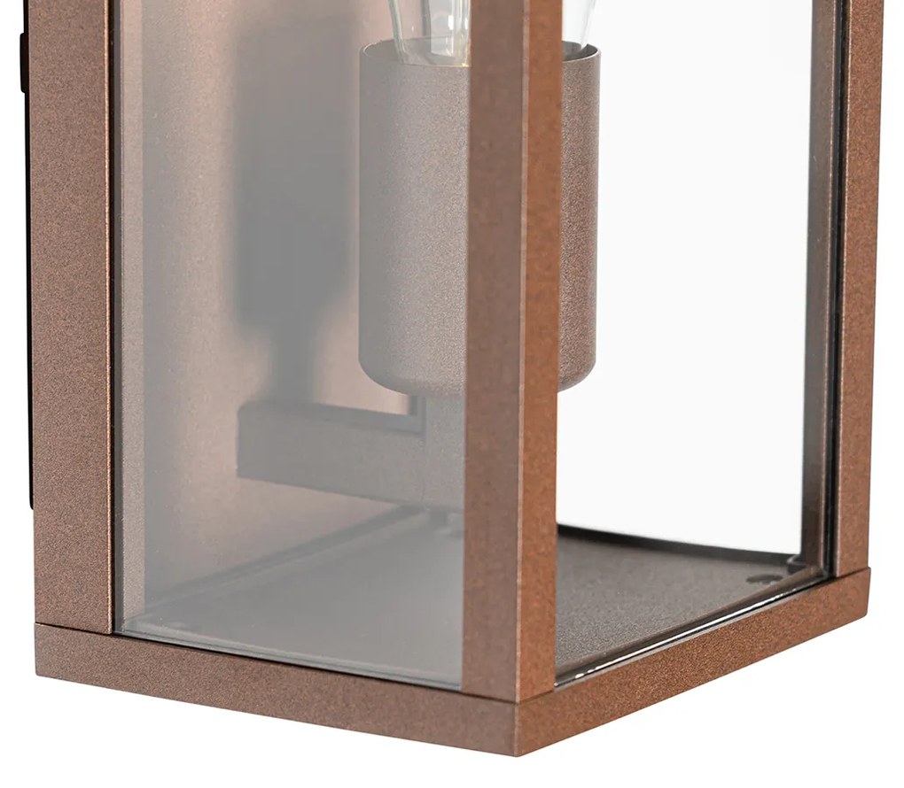 Lampada da parete intelligente marrone ruggine 26 cm IP44 incl. Wifi ST64 - Charlois