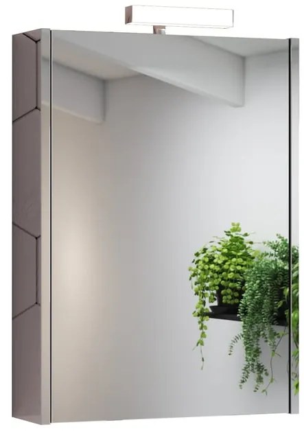 Specchio Contenitore Con Illuminazione Akira bianco L 51.5 x H 70 x P 15.5 cm