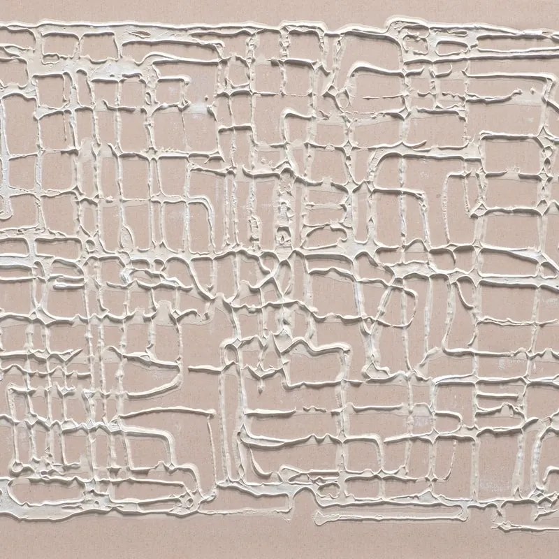 Dipinto su tela Astratto 14, rosa, bianco 120 x 60 cm