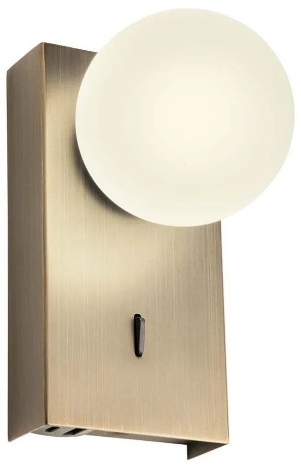 Redo 01-4658 - Lampada da parete NORMA LED/5W/230V CRI 90 USB bronzo